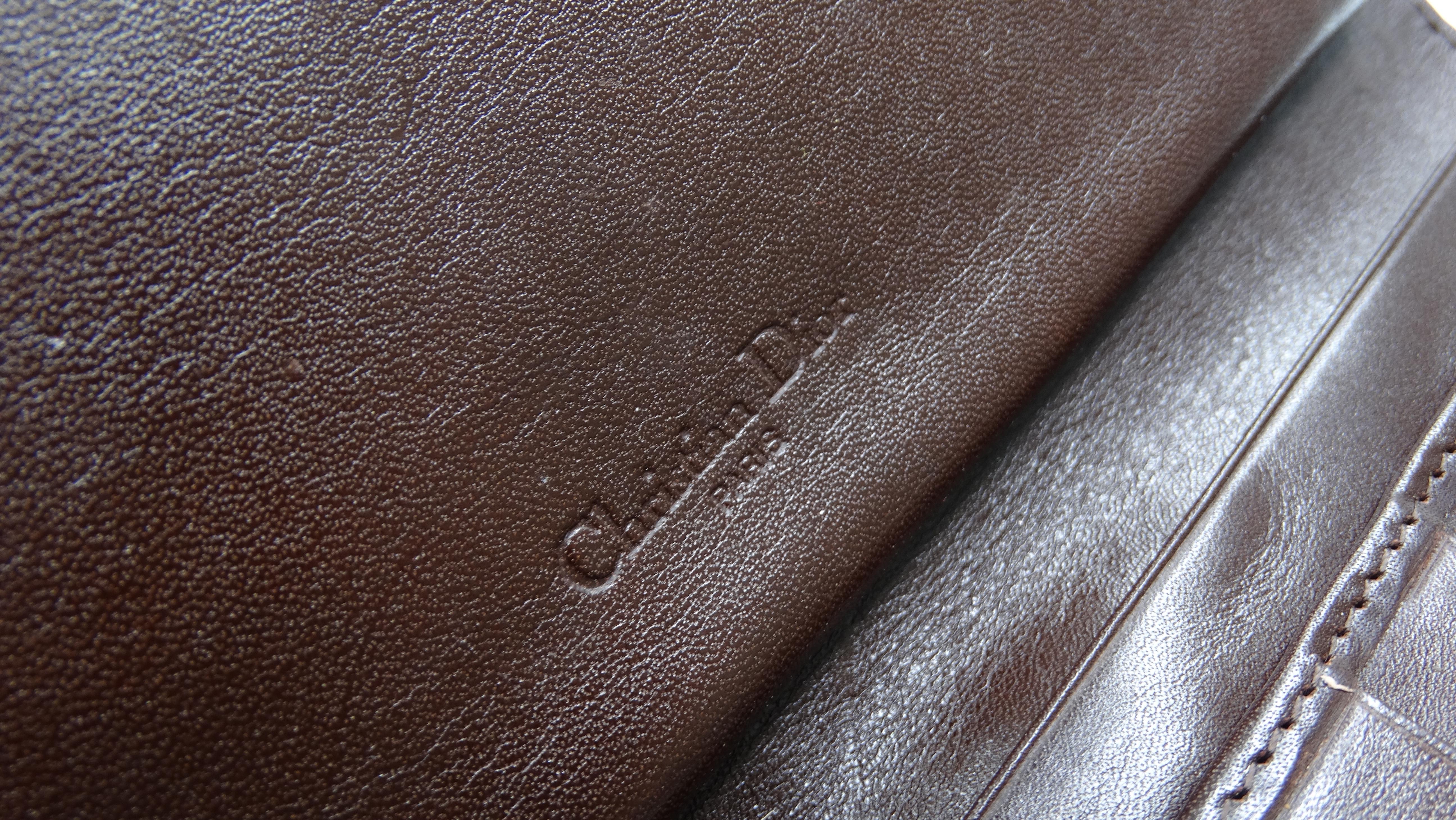 Christian Dior Tan Cow Hide Wallet For Sale 5