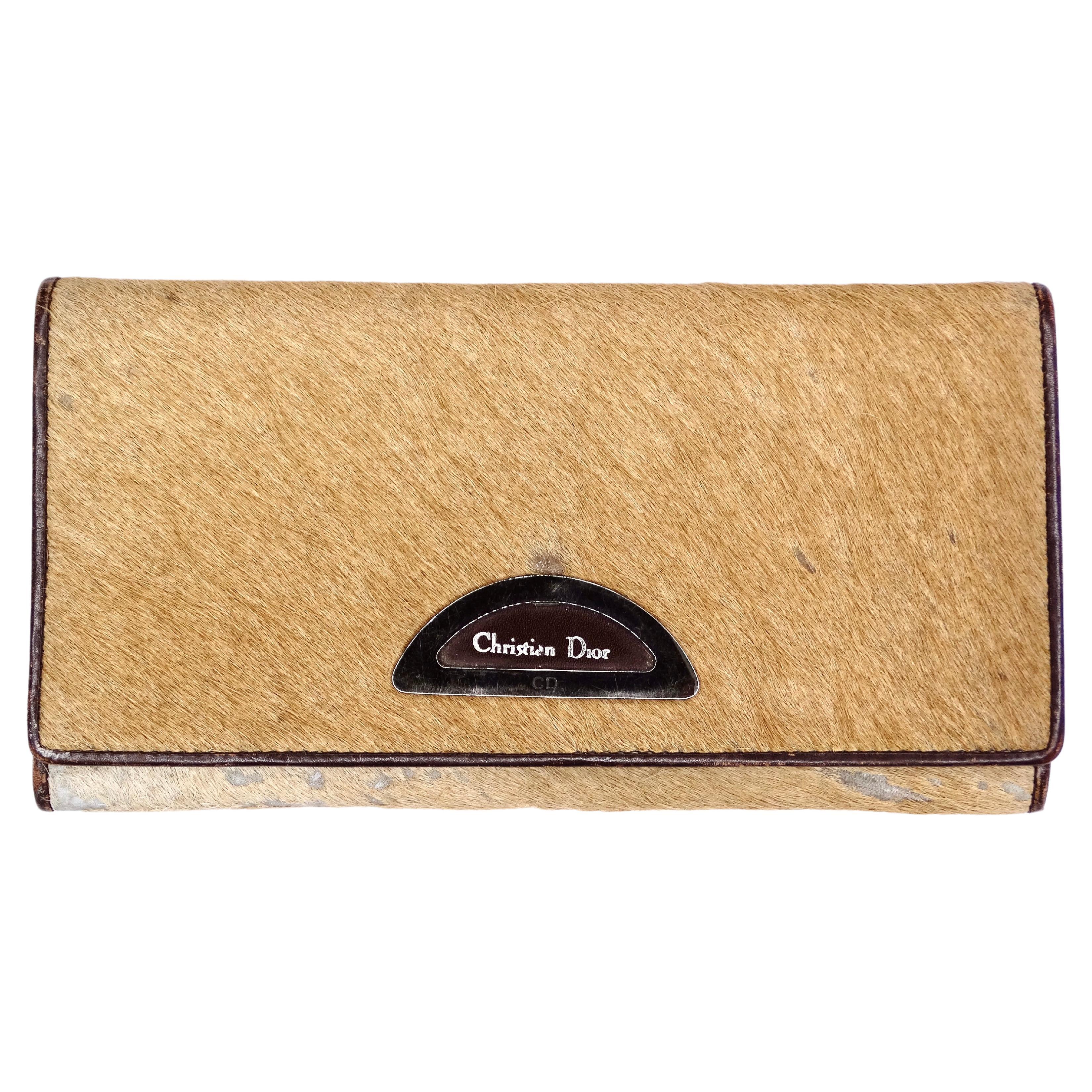 Christian Dior Tan Cow Hide Wallet For Sale