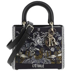 Christian Dior Tarot Lady Dior Tasche verschönert Segeltuch Medium