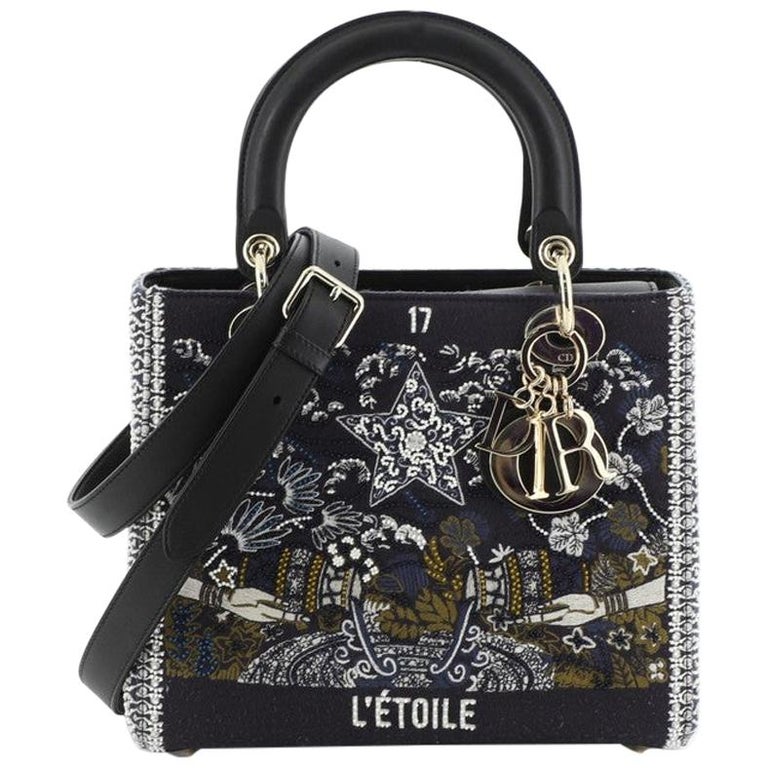 Christian Dior Tarot Lady Dior Bag Embellished Canvas Medium at 1stDibs |  lady dior tarot bag, christian dior tarot bag, embellished lady dior