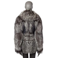 CHRISTIAN DIOR taupe FOX FUR Winter Coat Sz. F38 / M