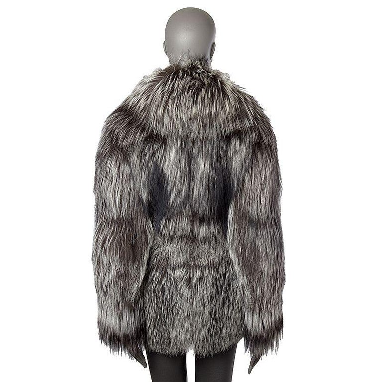 CHRISTIAN DIOR taupe FOX FUR Winter Coat Sz. F38 / M For Sale at