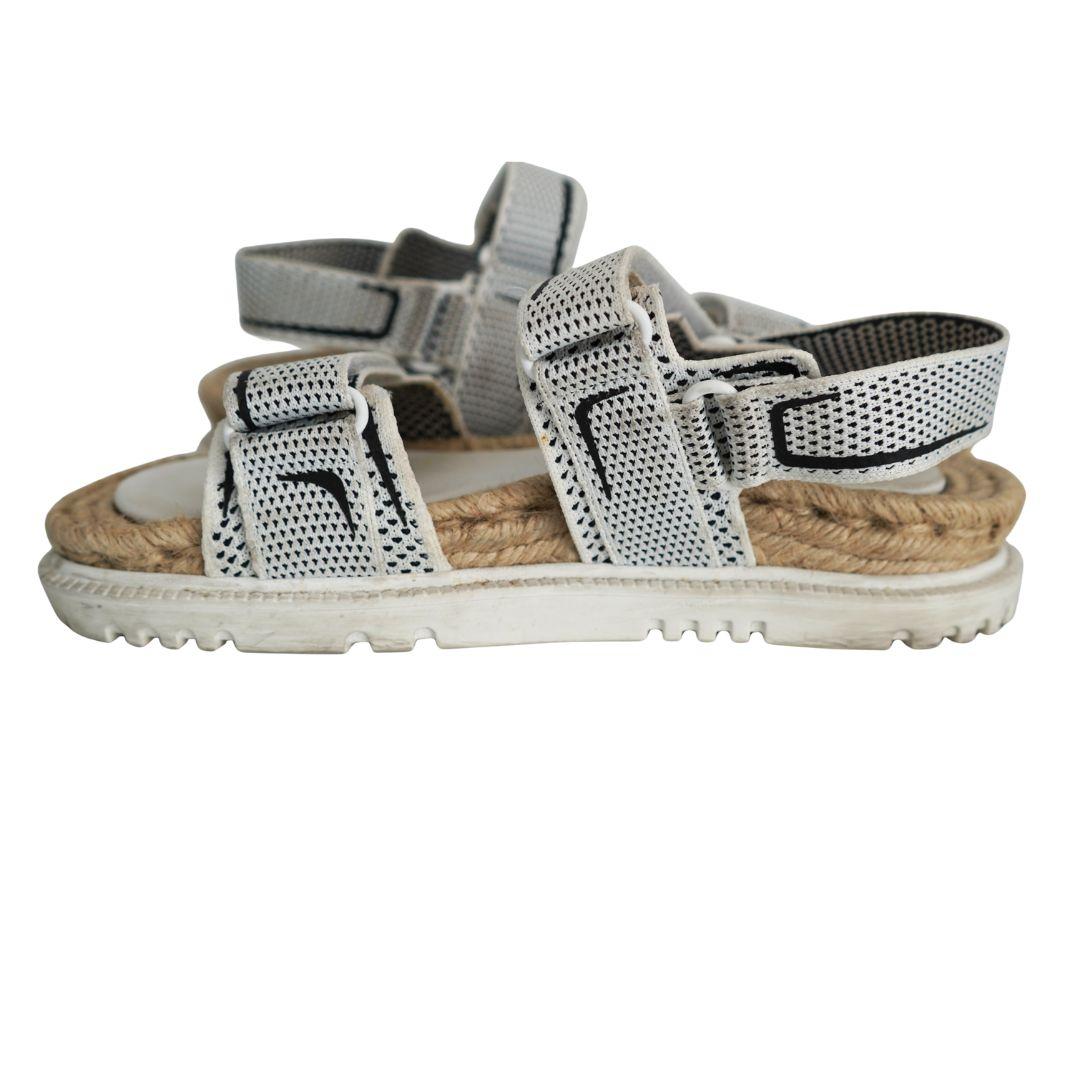 Christian Dior Sandalias de punto técnico de yute Dioract blancas 38 en venta 4