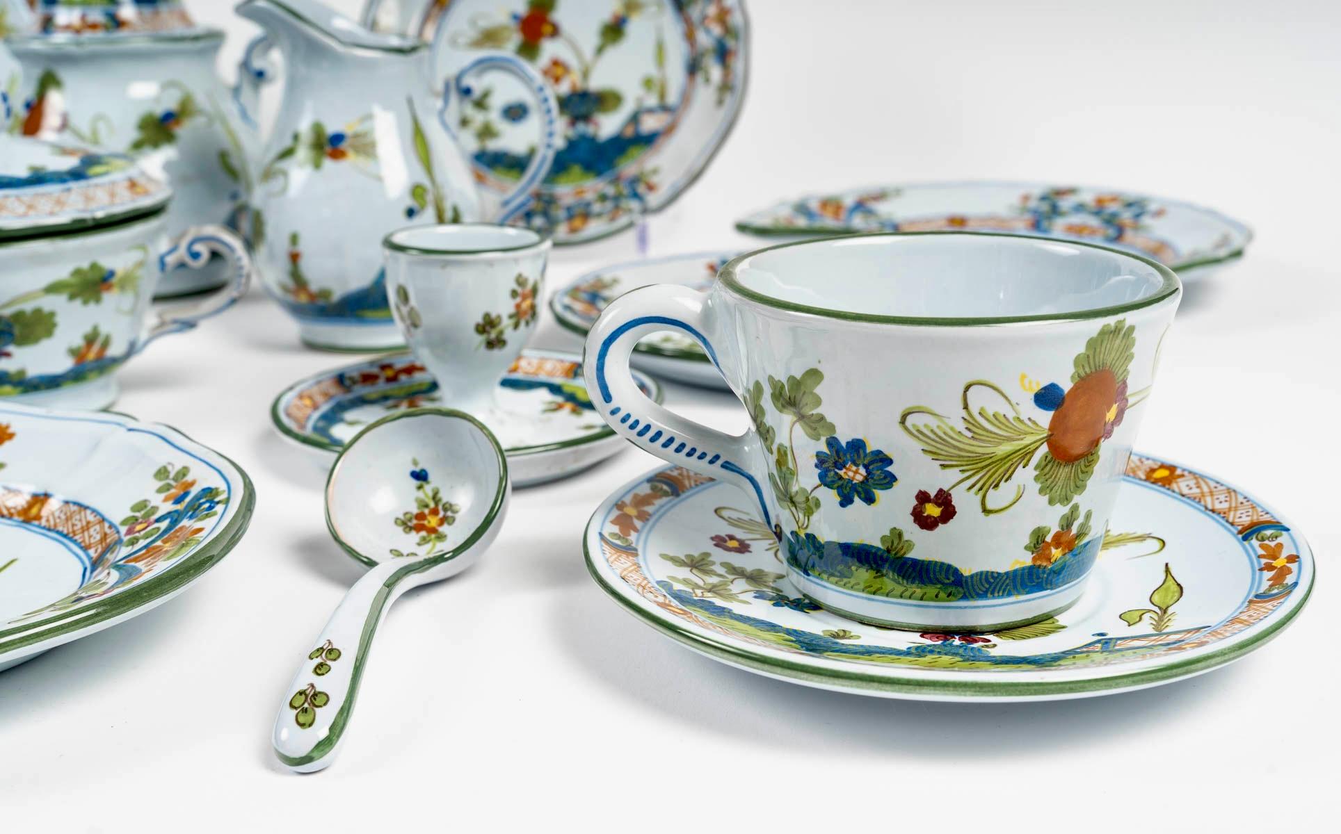 Christian Dior - Tete-a-Tete Breakfast Set Faenza Italian Faience - 19 pieces 1