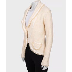 Christian Dior Strickjacke aus strukturierter Wollmischung - Größe 42/XL