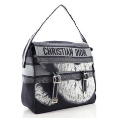 Christian Dior Tie Dye Dior Camp Messenger Bag Embroidered Canvas