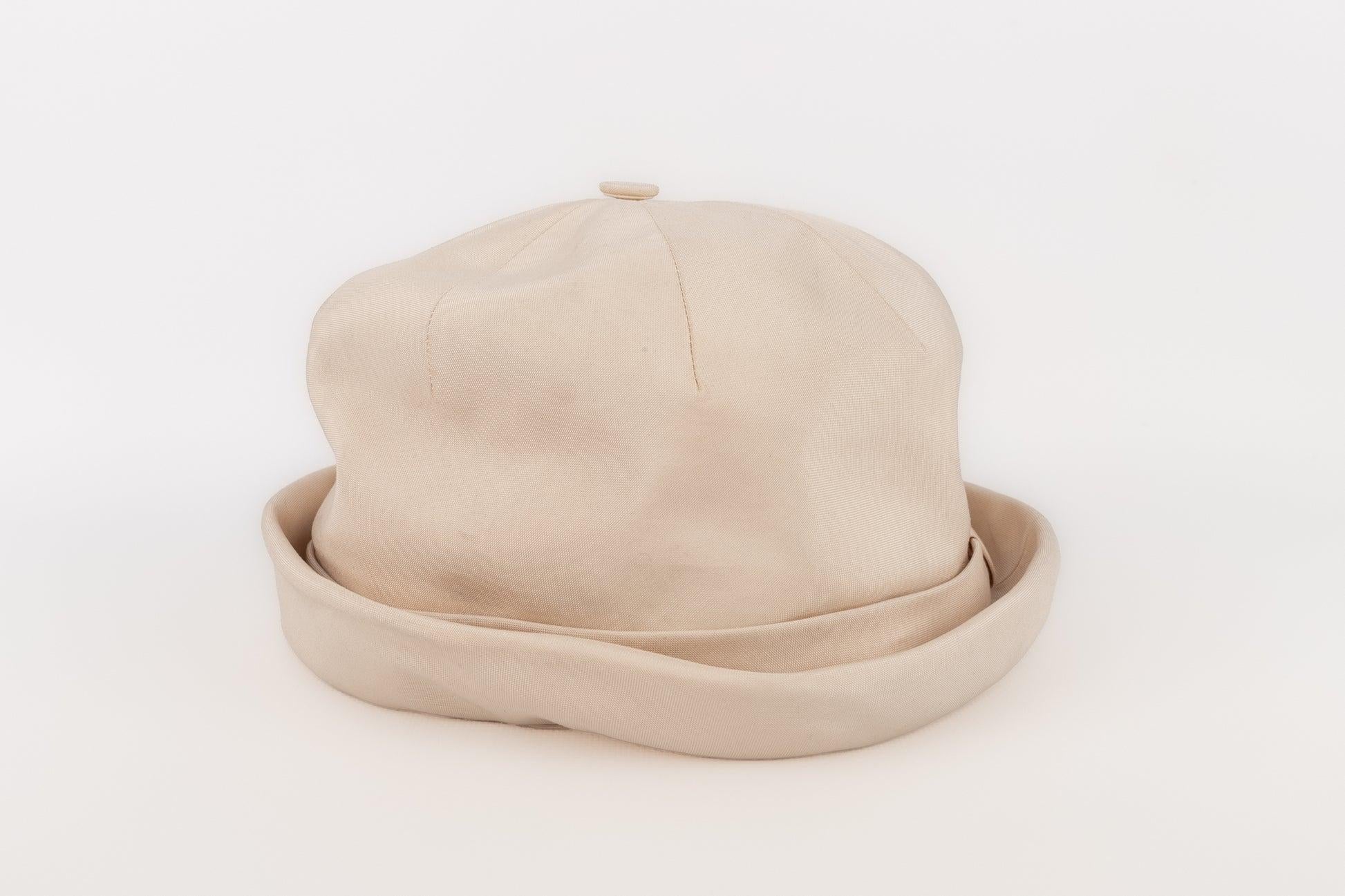Beige Christian Dior Tiny Off-White Hat For Sale