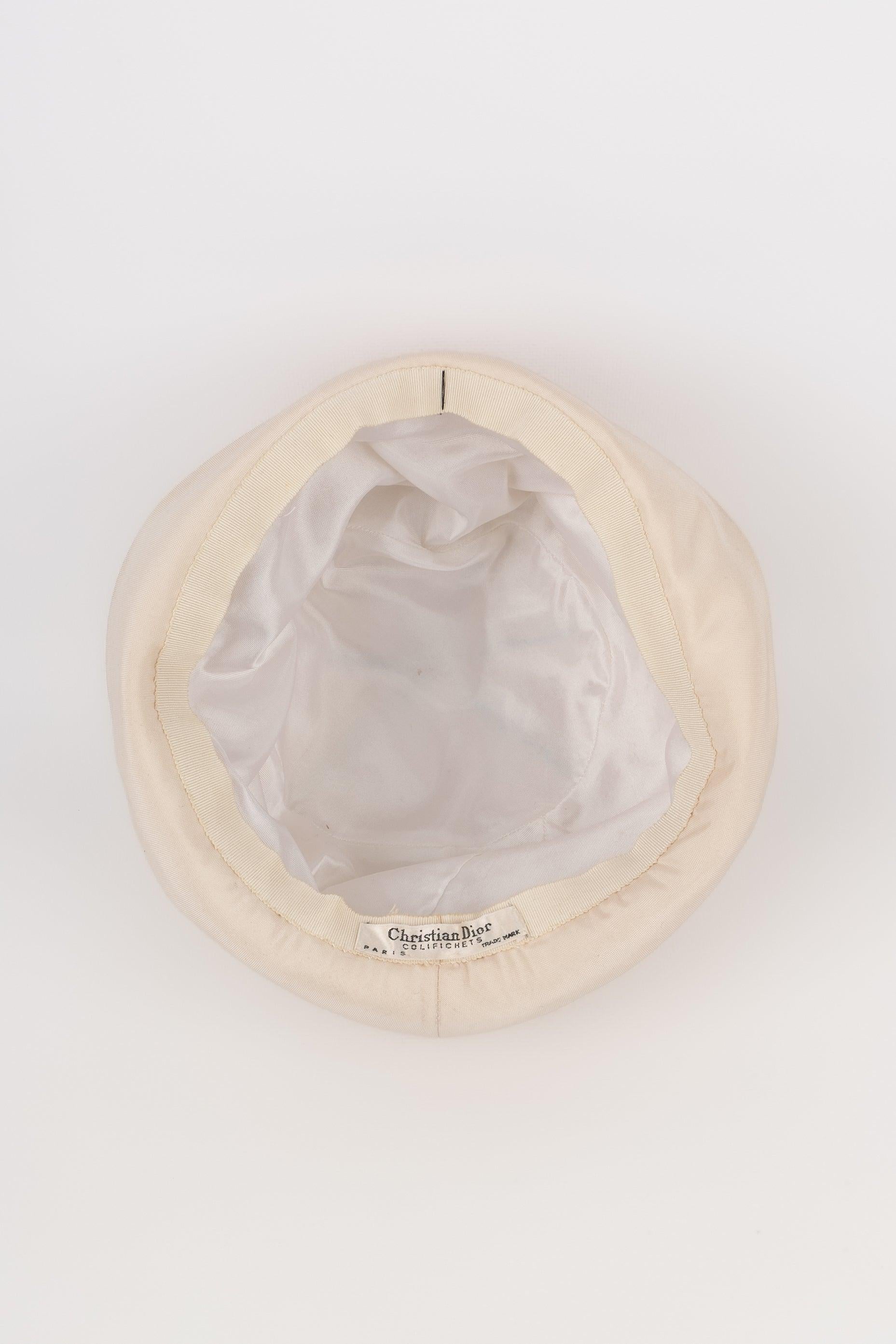 Christian Dior Tiny Off-White Hat For Sale 1