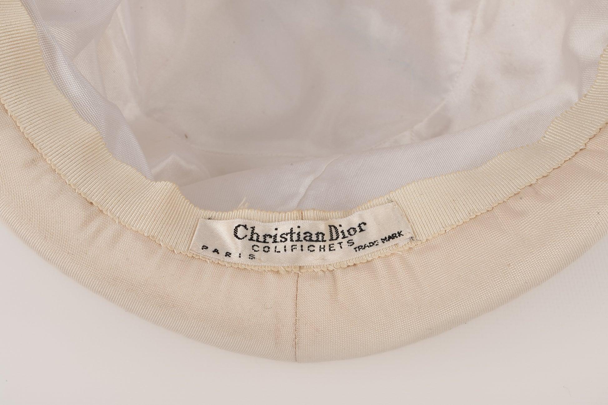 Christian Dior Tiny Off-White Hat For Sale 2