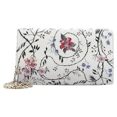 Christian Dior Toile De Jouy Clutch with Chain Printed Leather