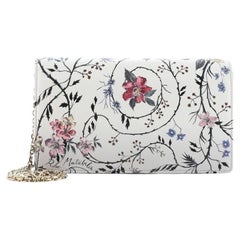Christian Dior Toile De Jouy Clutch with Chain Printed Leather
