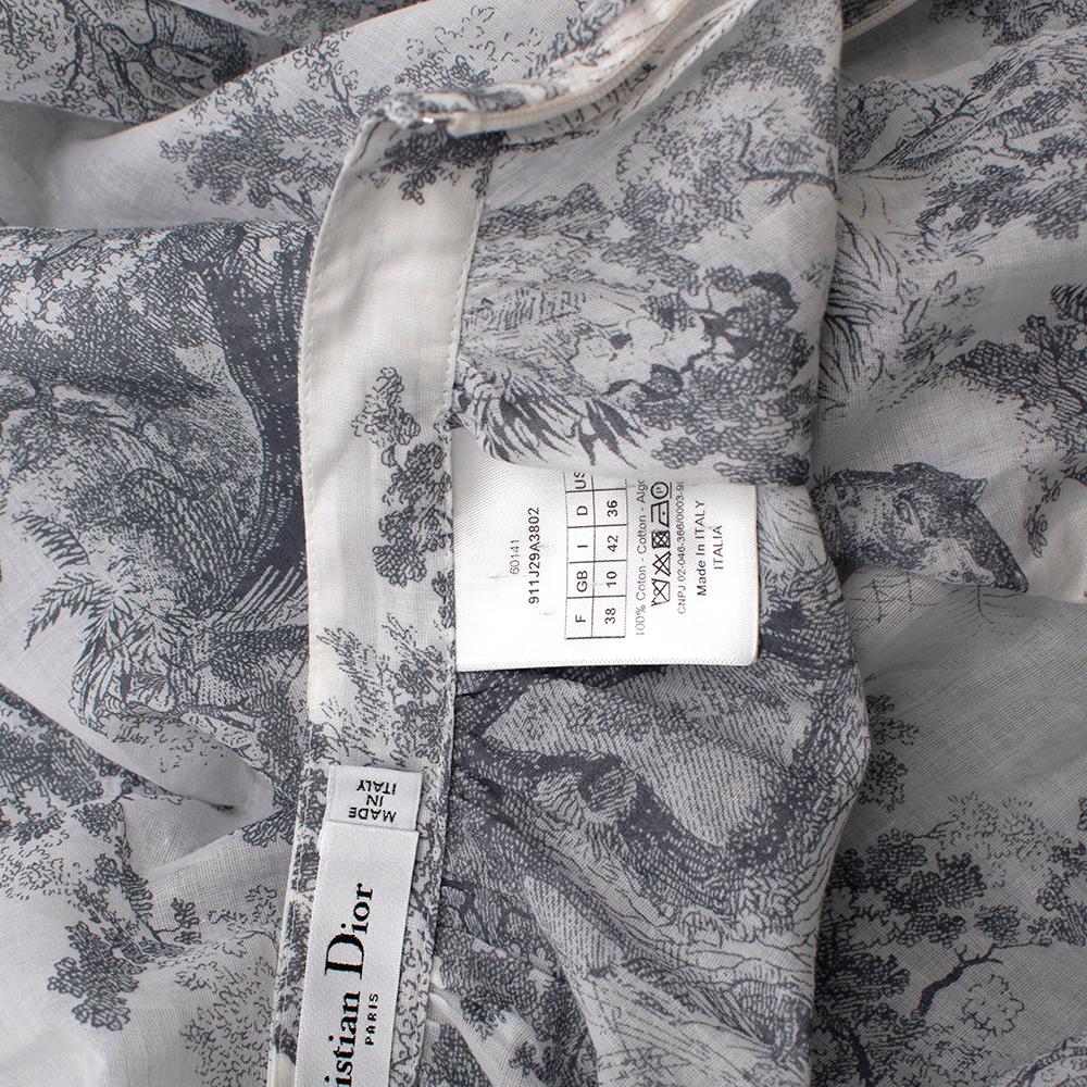 Christian Dior Toile De Jouy Bedruckter Voile-Rock 10 für Damen oder Herren