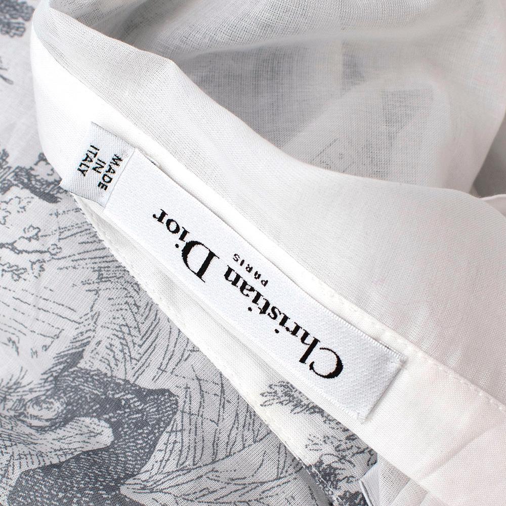 Christian Dior Toile De Jouy Bedruckter Voile-Rock 10 4