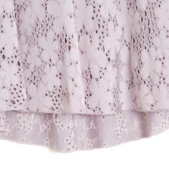 Christian Dior Top FR36 Chiuri Pink Mauve Silver Open Knit Silk Top UK8 US6