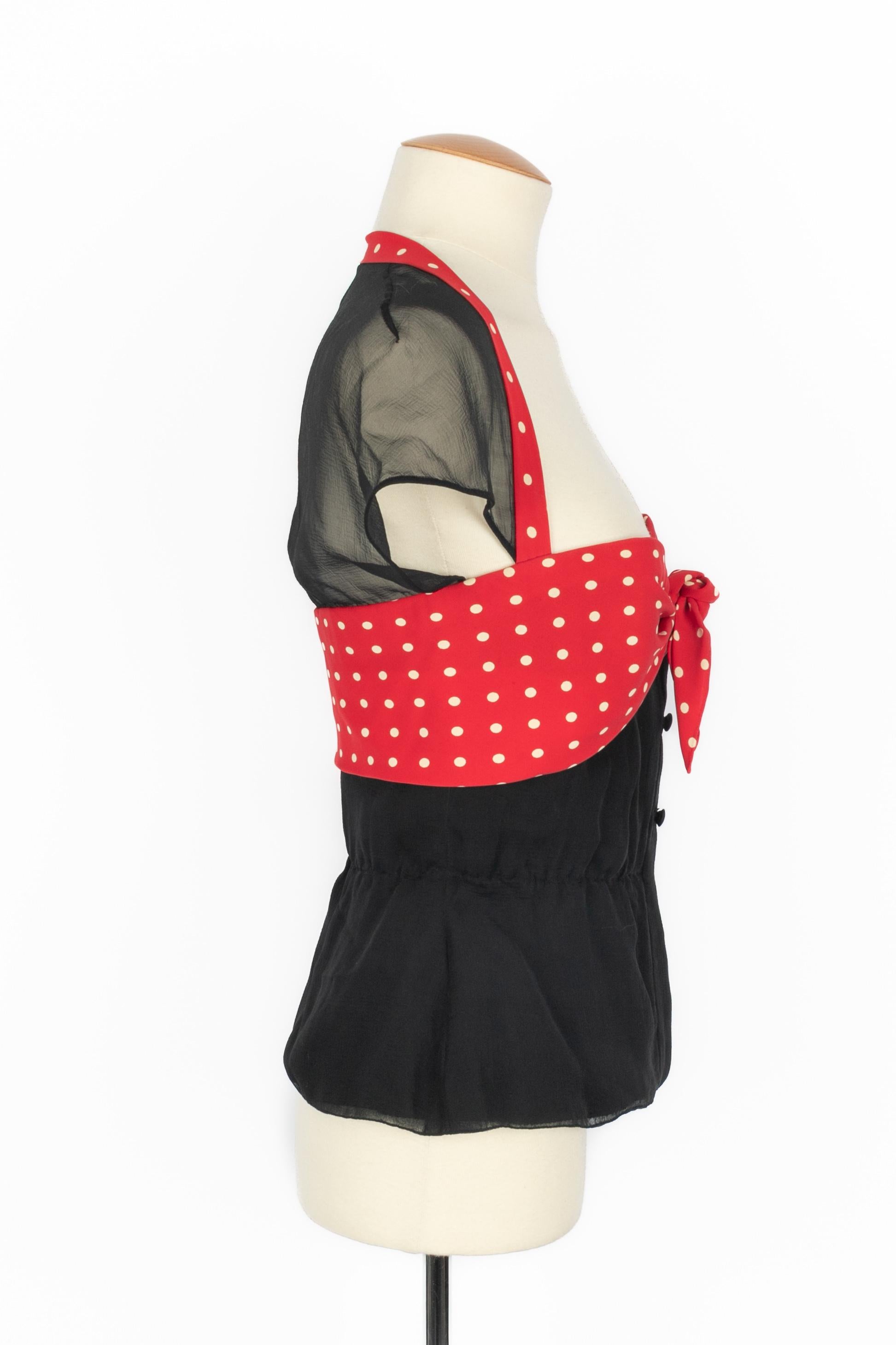Christian Dior Oberteil Haute Couture Winter 1989 (Schwarz) im Angebot