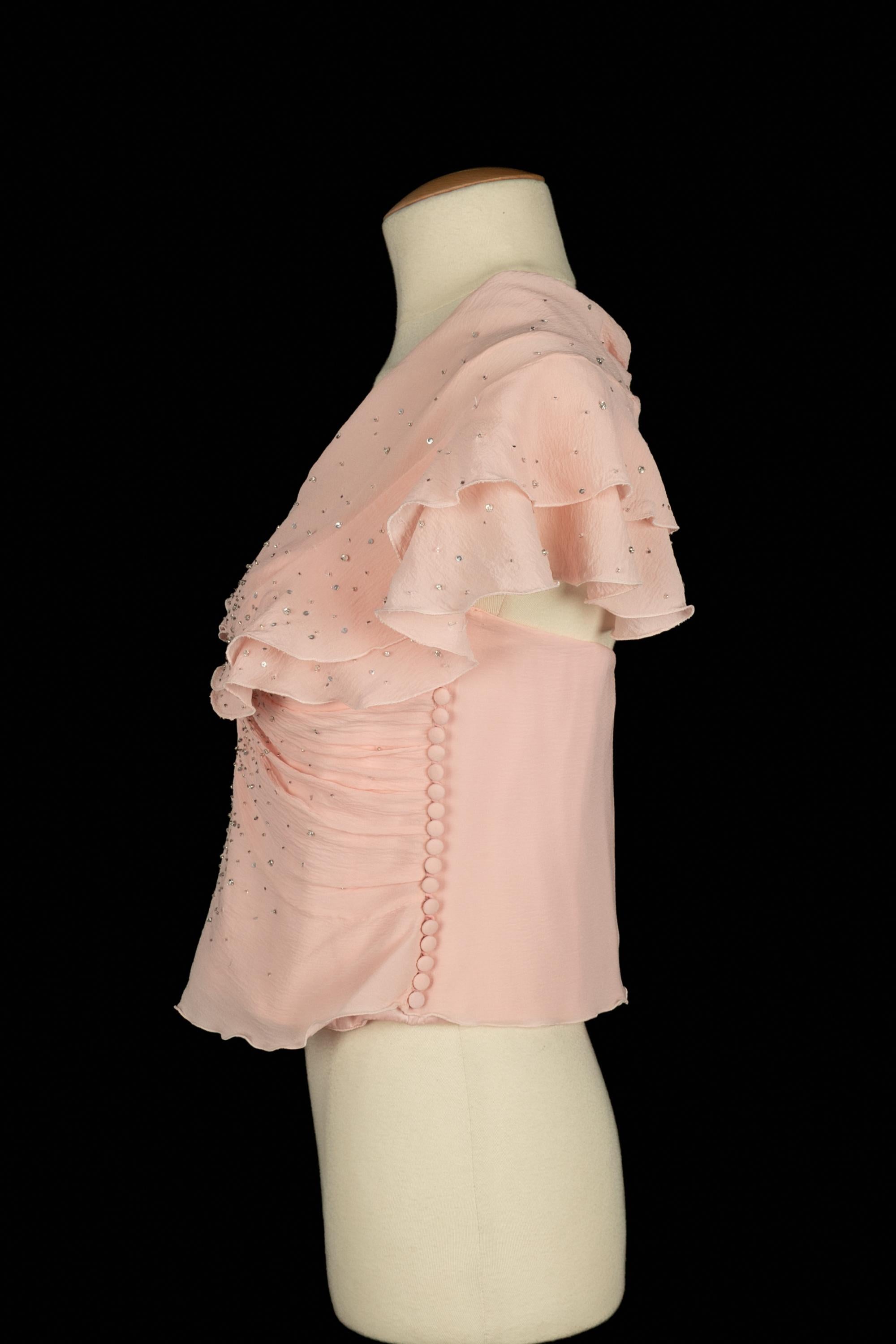 Beige Christian Dior top Winter 2003 For Sale