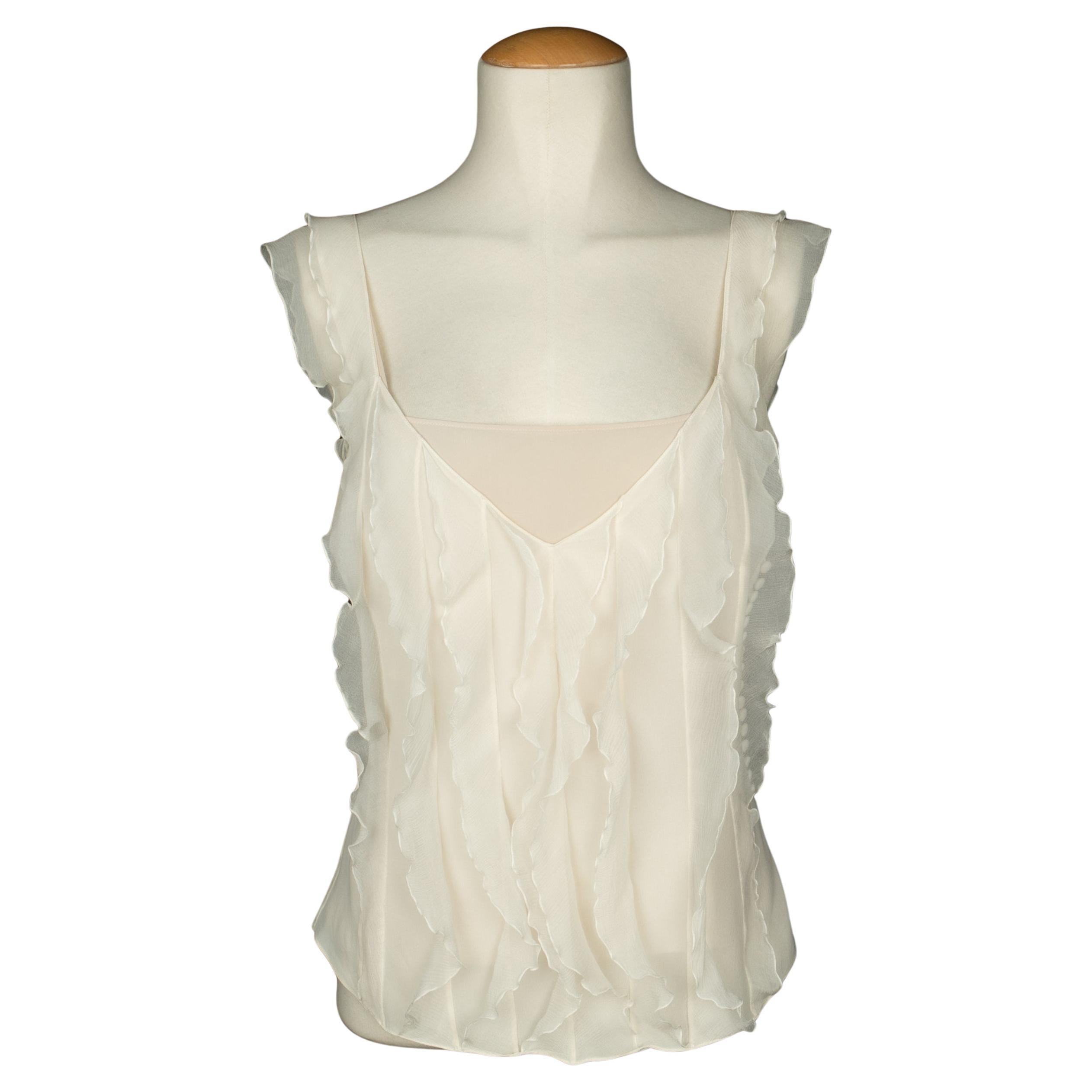 Christian Dior top with flounces For Sale