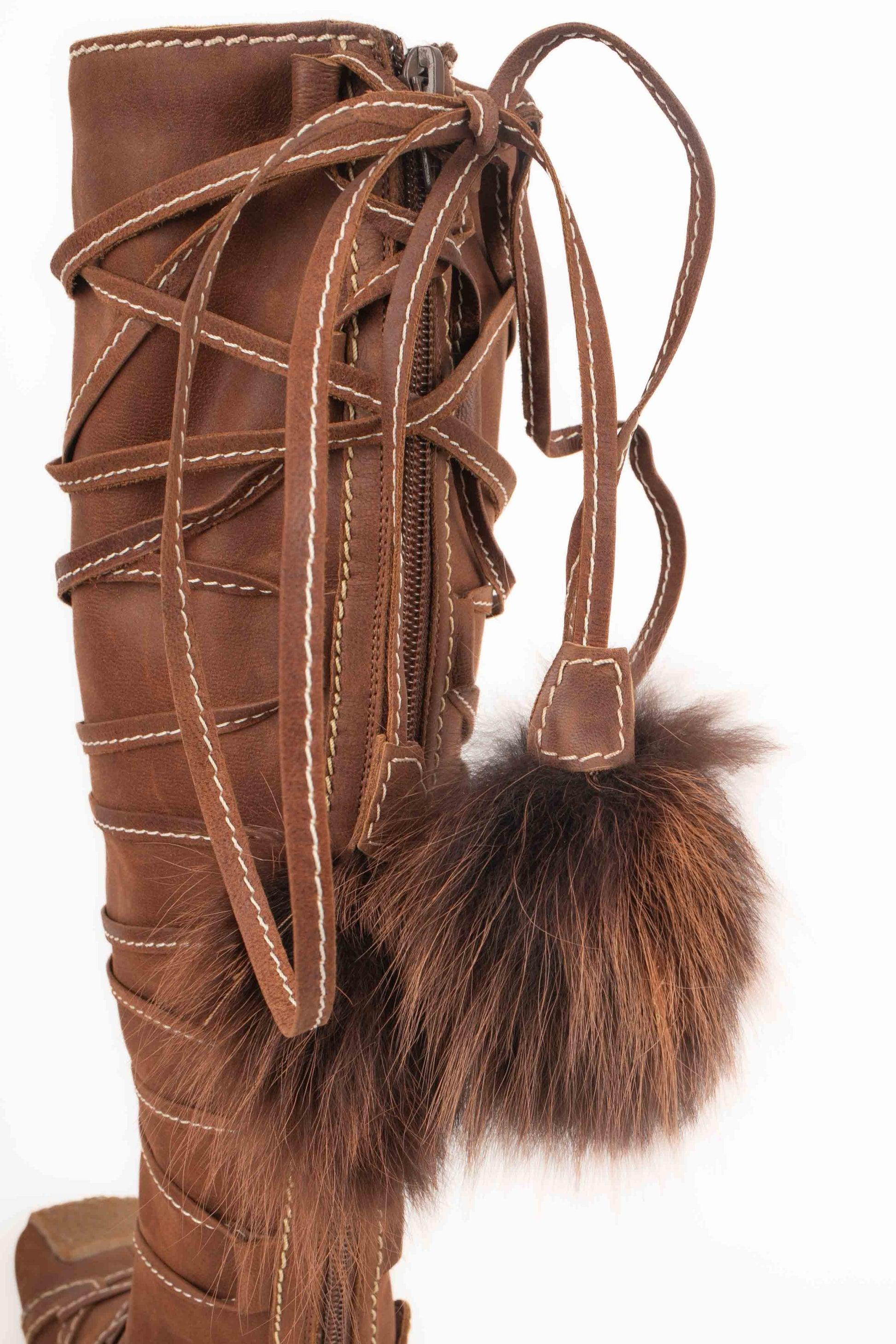 Christian Dior Topstitched Brown Leather Boots, 2002 For Sale 7