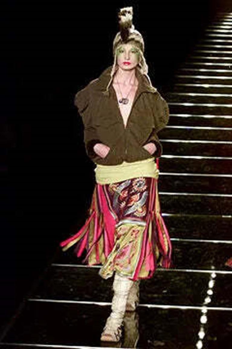 Christian Dior Topstitched Brown Leather Boots, 2002 For Sale 10