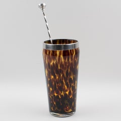Christian Dior Tortoise Glass Cocktail Martini Jug Pitcher