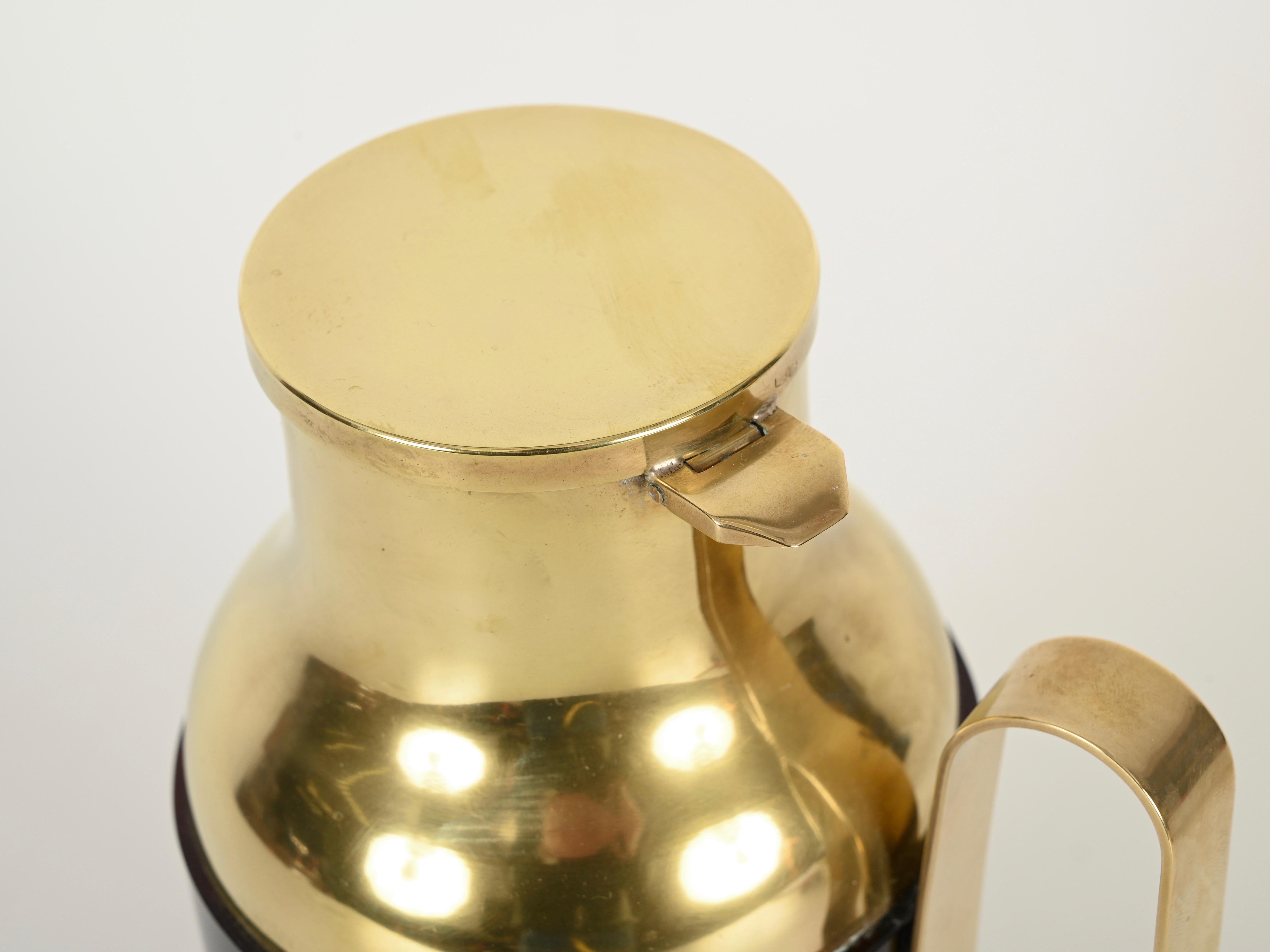 Christian Dior  Caraffa termos in lucite e ottone effetto tartaruga, Italia 1970 in vendita 2