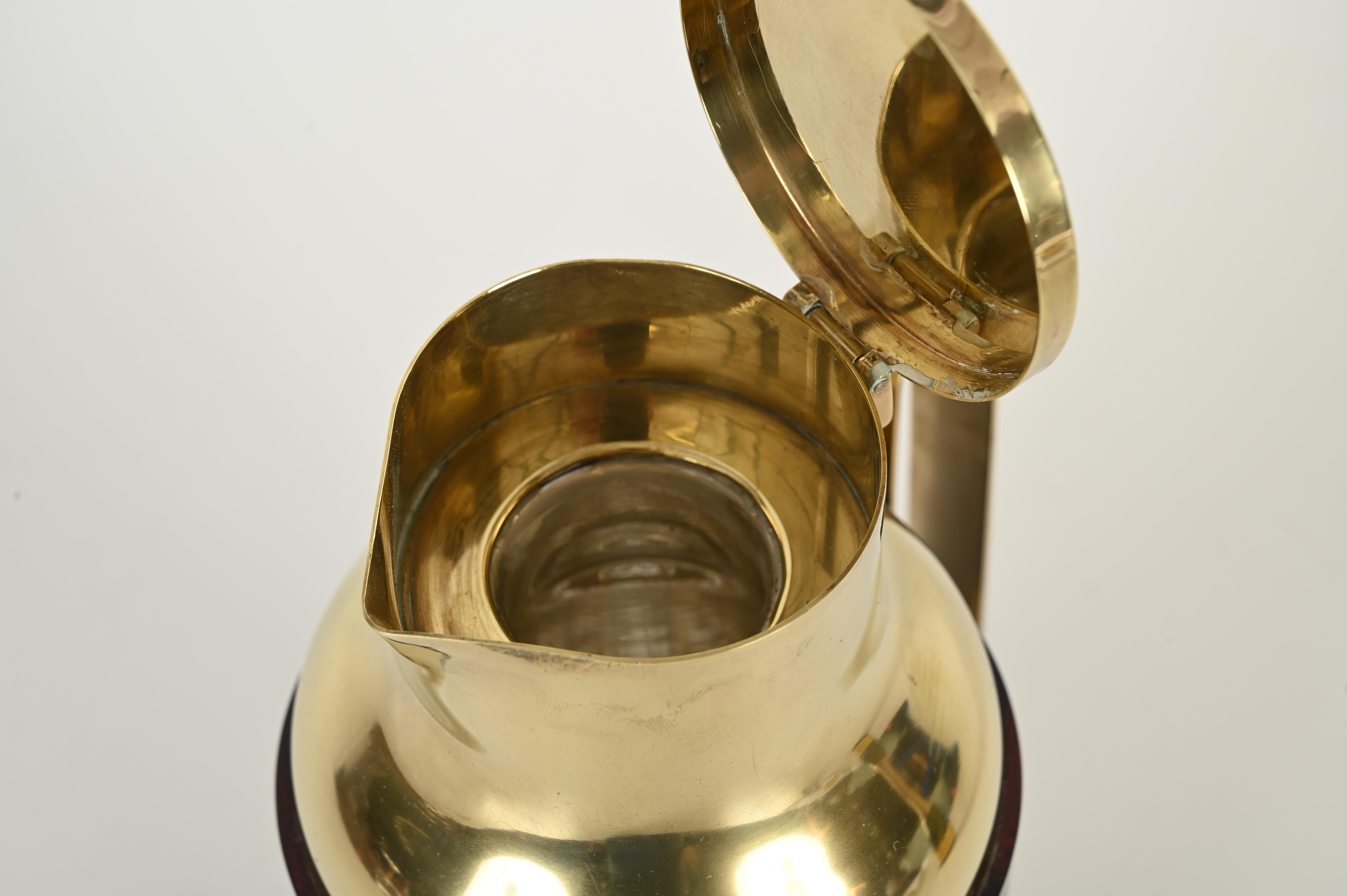 Christian Dior  Caraffa termos in lucite e ottone effetto tartaruga, Italia 1970 in vendita 5