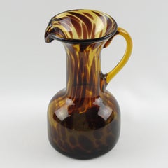 Christian Dior Tortoiseshell Glass Barware Pitcher