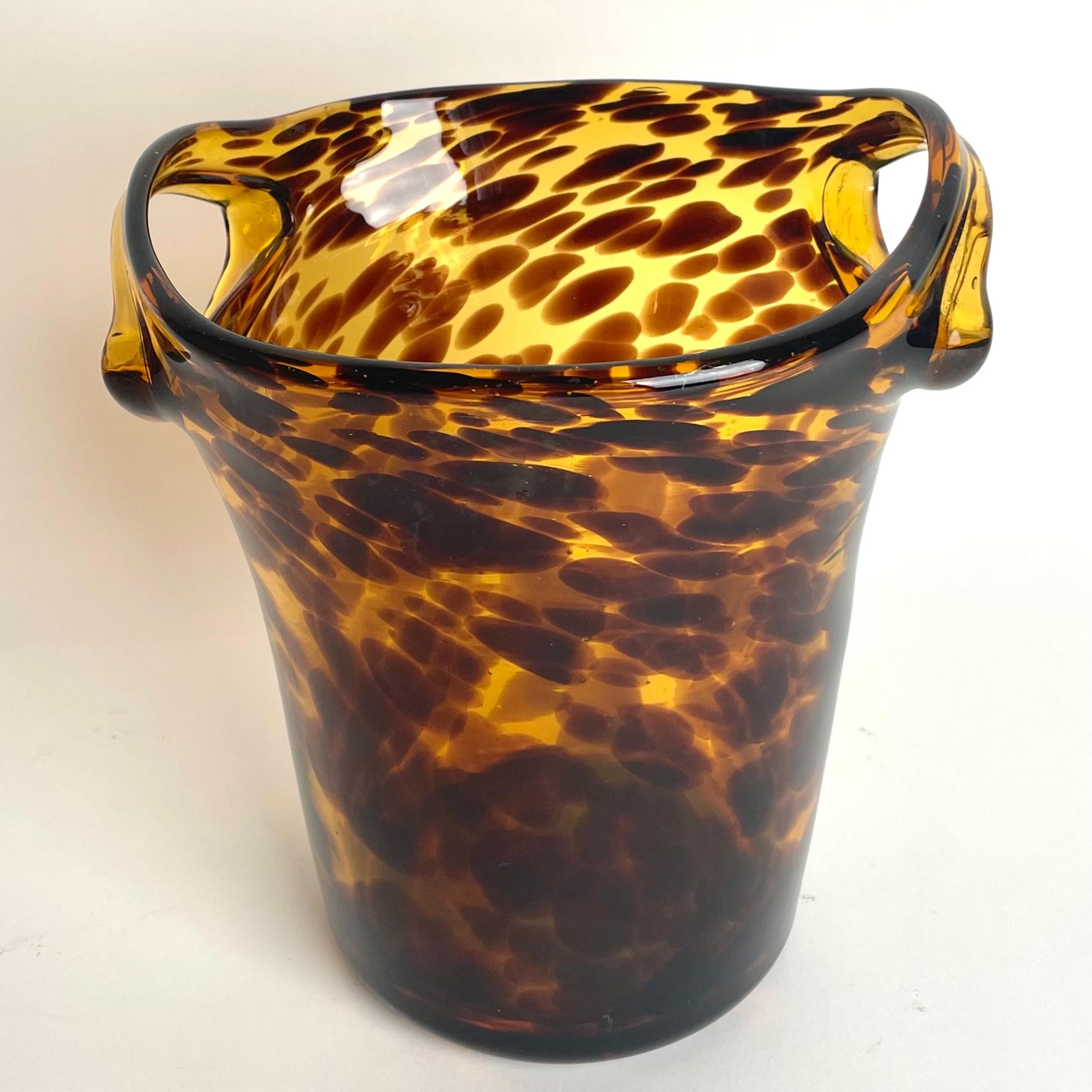 Christian Dior Schildpatt Glas Champagner Kühler in Empoli während der 1960er Jahre gemacht (Moderne der Mitte des Jahrhunderts) im Angebot