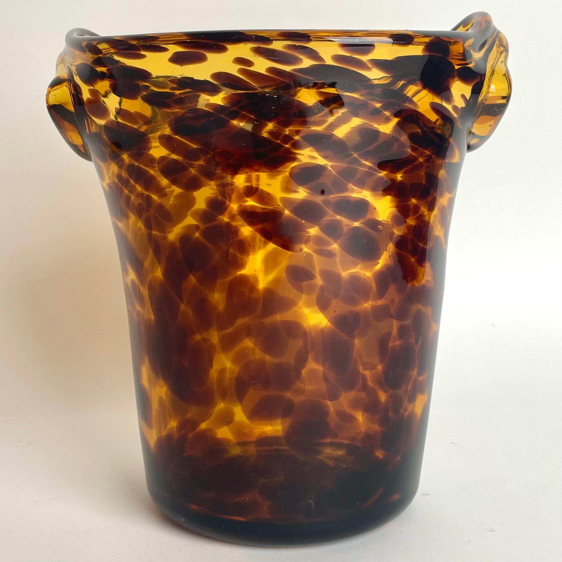 Christian Dior Schildpatt Glas Champagner Kühler in Empoli während der 1960er Jahre gemacht (Europäisch) im Angebot