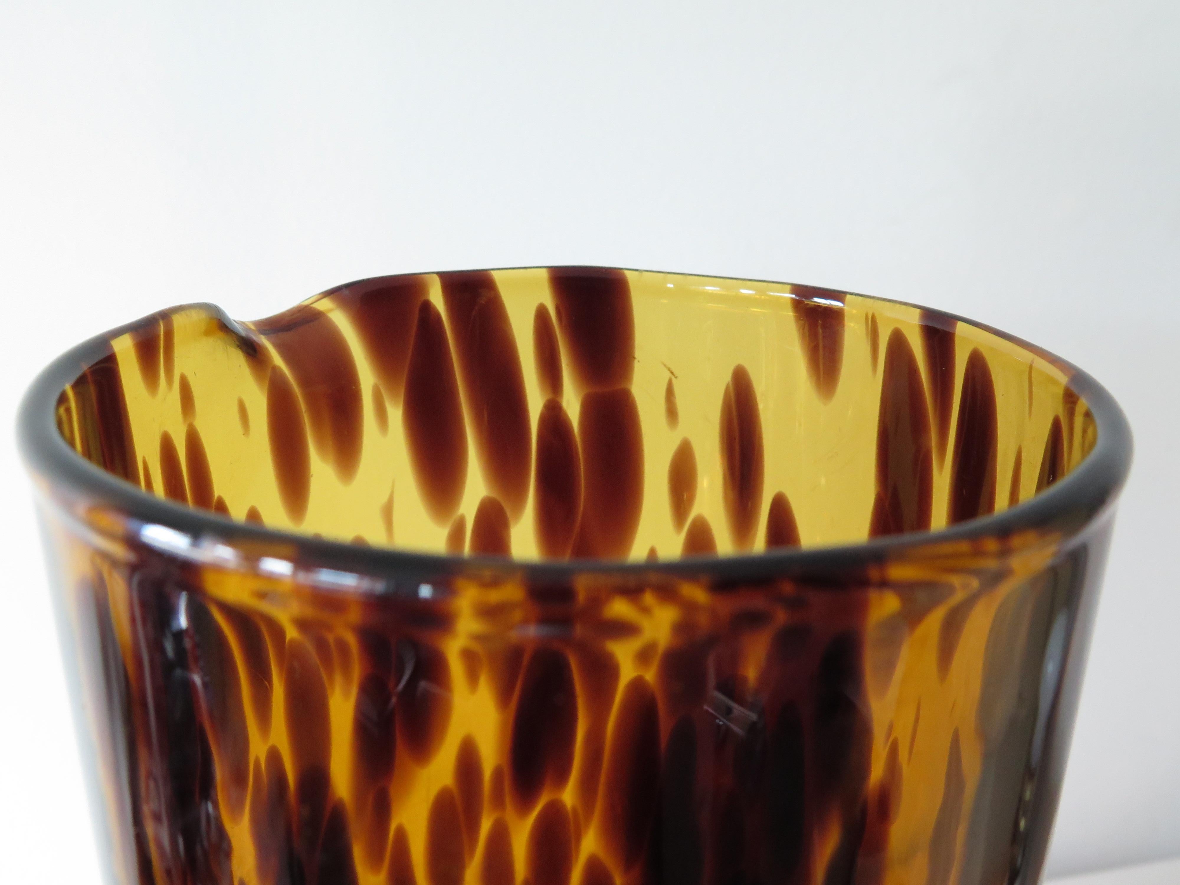 Christian Dior Tortoiseshell Glass Pitcher, Italy, 1970s 1