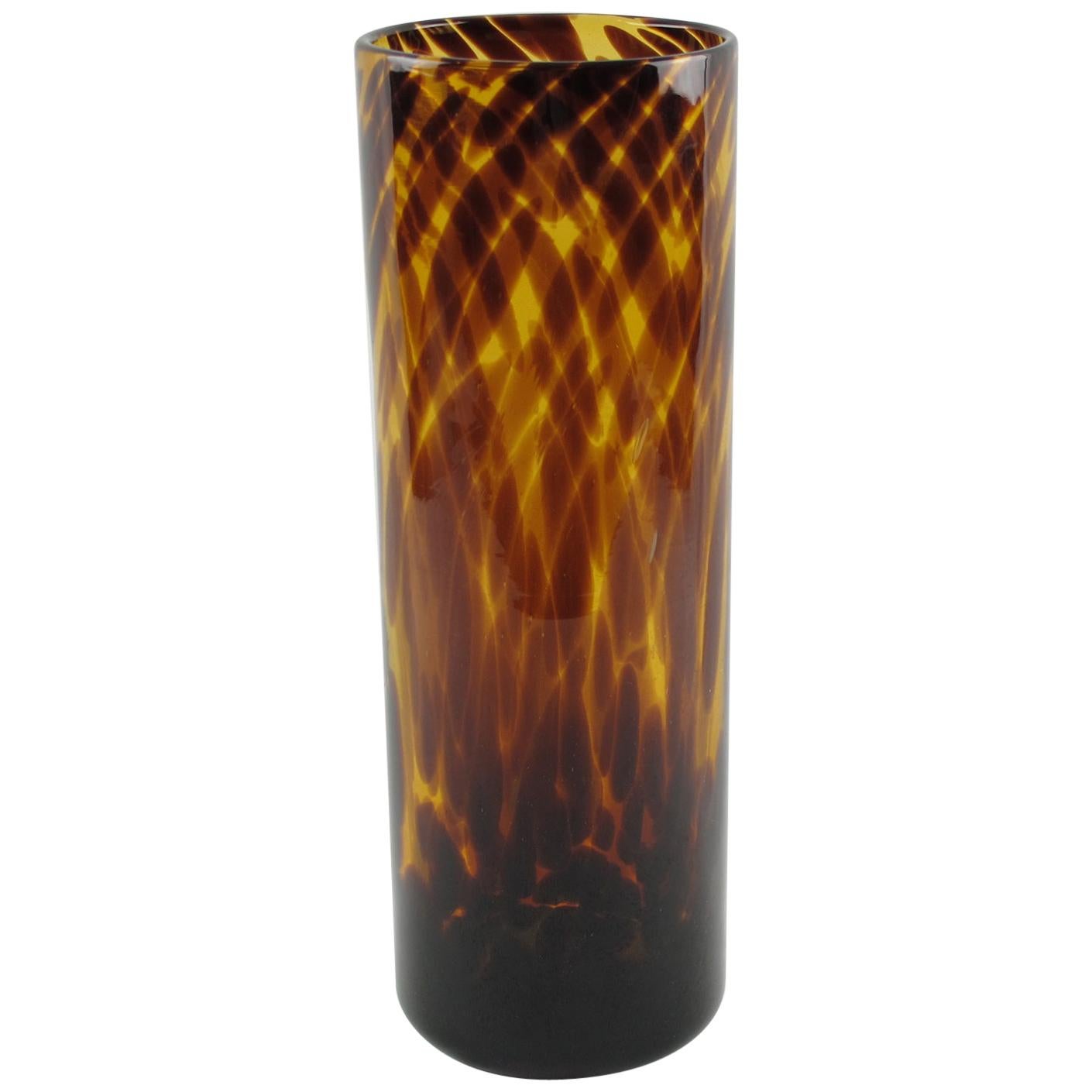 Christian Dior Tortoiseshell Glass Tumbler Vase