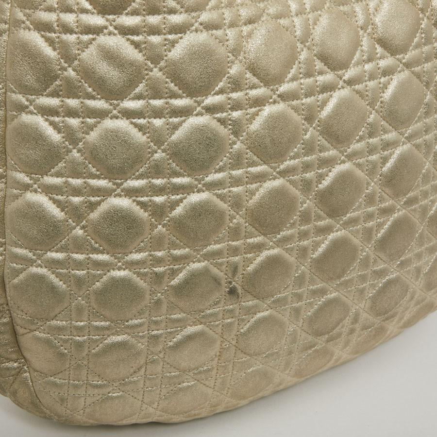 CHRISTIAN DIOR Tote Bag in Quilted Golden Fabric 2