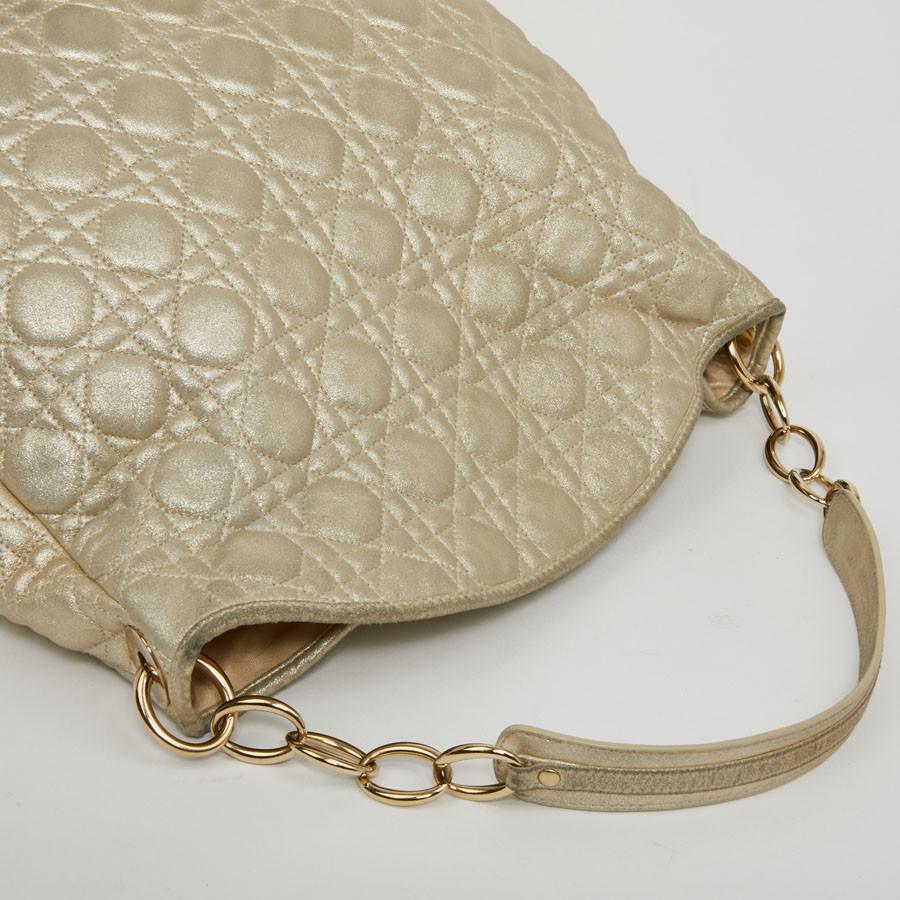 CHRISTIAN DIOR Tote Bag in Quilted Golden Fabric 3