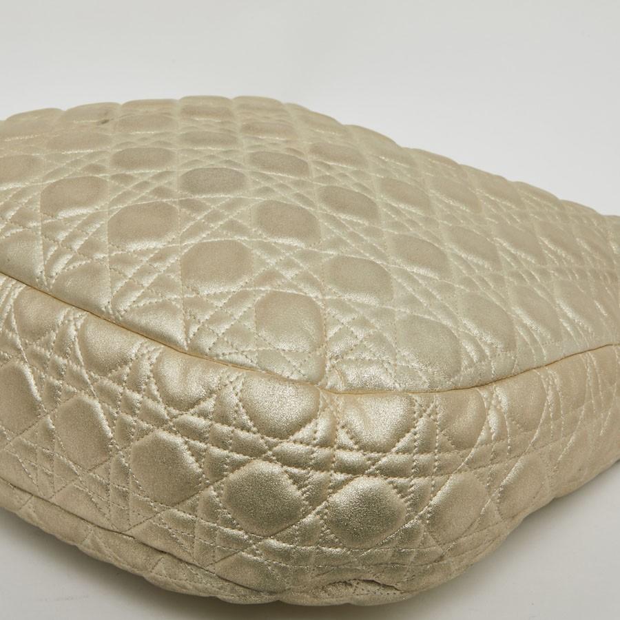 CHRISTIAN DIOR Tote Bag in Quilted Golden Fabric 4
