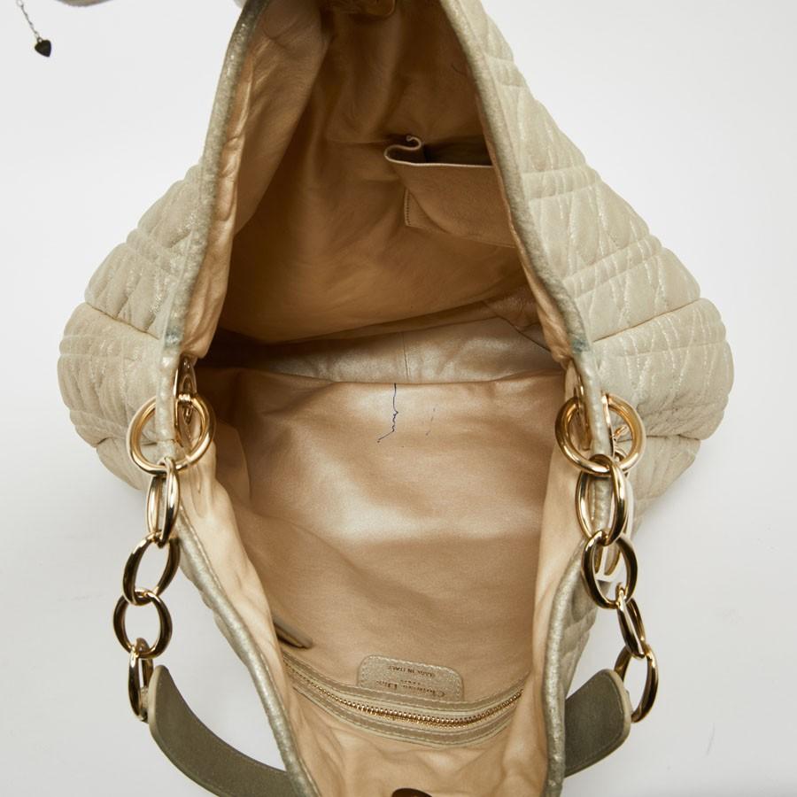 CHRISTIAN DIOR Tote Bag in Quilted Golden Fabric 1