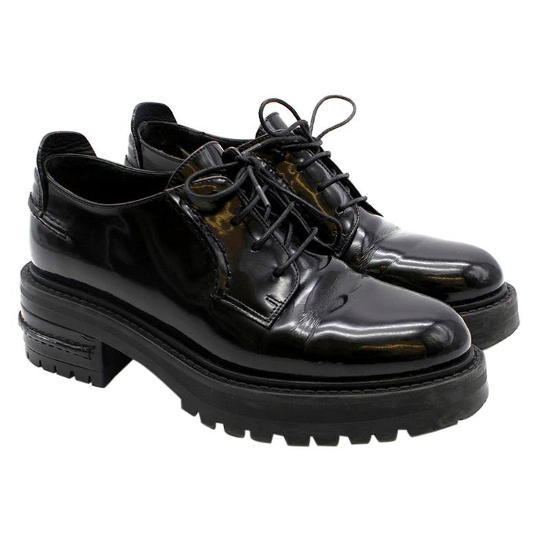 Christian Dior Track Sole Black Brogue Shoes 36.5 at 1stDibs