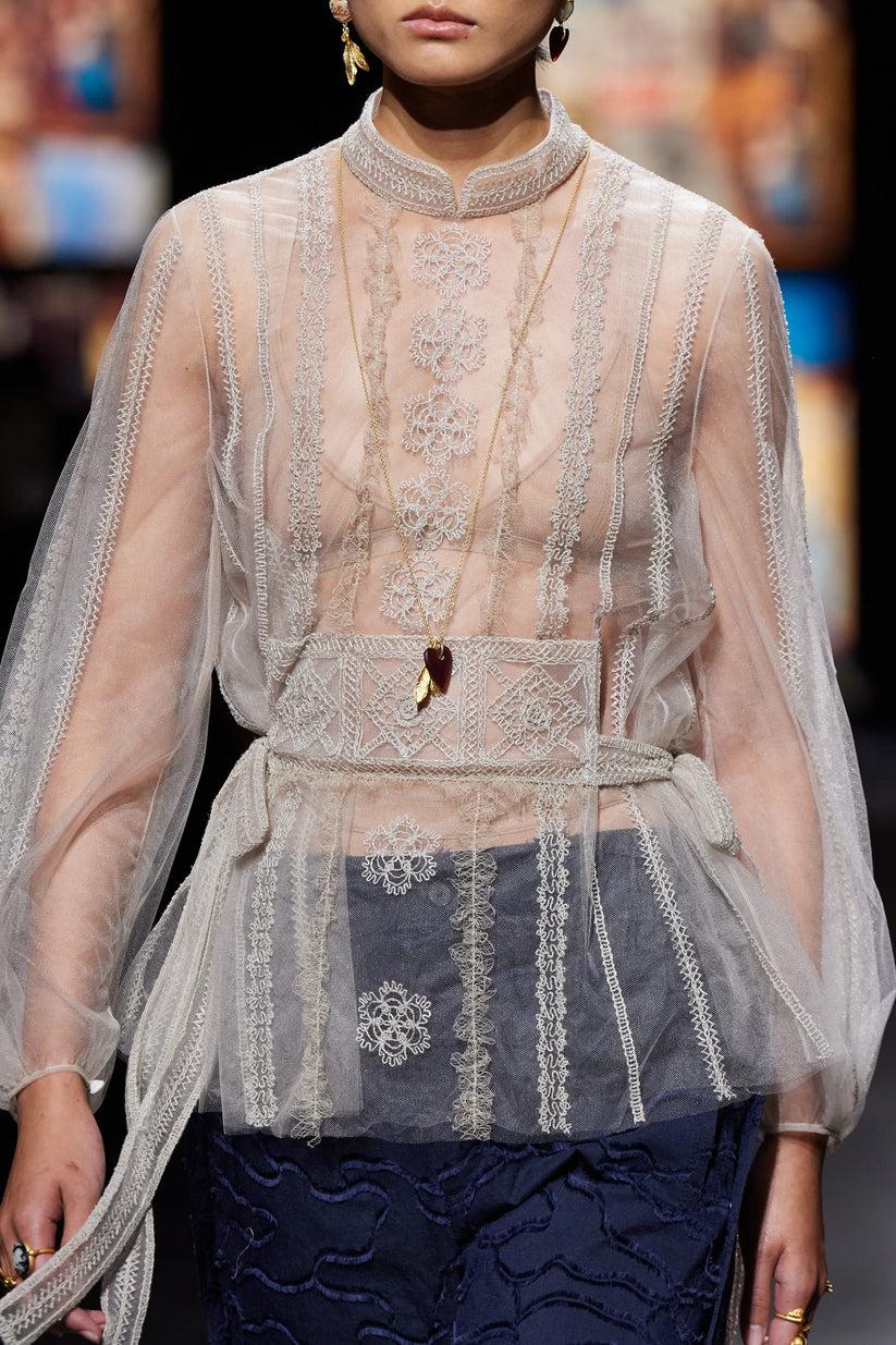 Christian Dior Transparent Tulle Top, 2021 In Excellent Condition For Sale In SAINT-OUEN-SUR-SEINE, FR