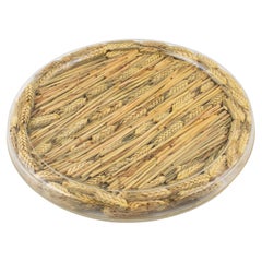 Christian Dior Tray Board Platter Lucite and Wheat, circa 1970