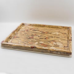 Christian Dior Tray Board Platter Lucite and Wheat