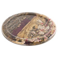 Christian Dior Tablett-Platte Lucite, Weizen und getrocknete Blumen, 1970er Jahre