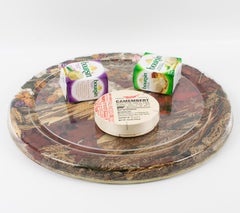 Christian Dior Tray Board Platter Lucite, Wheat and Dried Flowers, 1970s