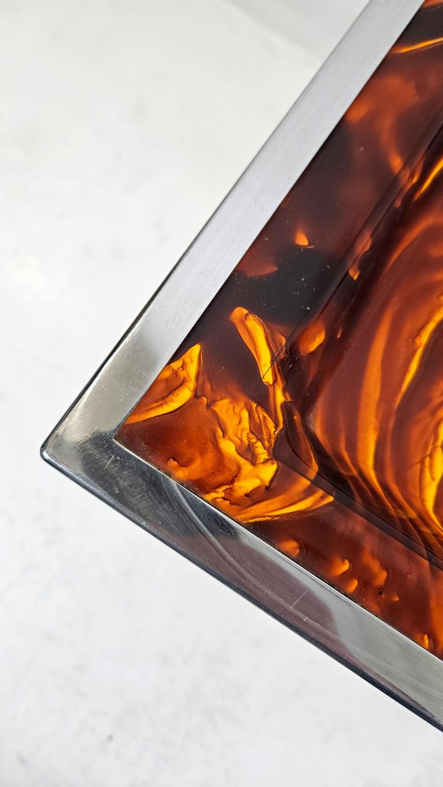 Christian Dior Tablett Schildpatt Lucite, 1970er Jahre (Hollywood Regency) im Angebot