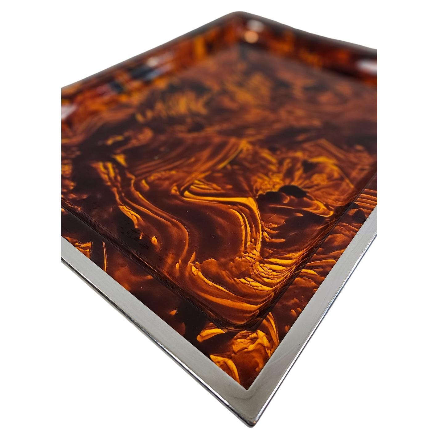 Christian Dior Tablett Schildpatt Lucite, 1970er Jahre im Angebot 1