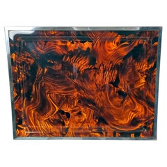 Christian Dior Tray Tortoise Lucite, 1970s