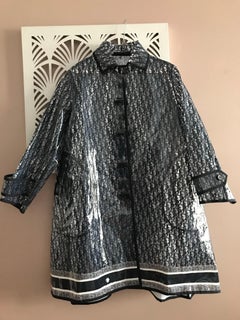 CHRISTIAN DIOR Trench parka plastique oblique logo monogramme Like New