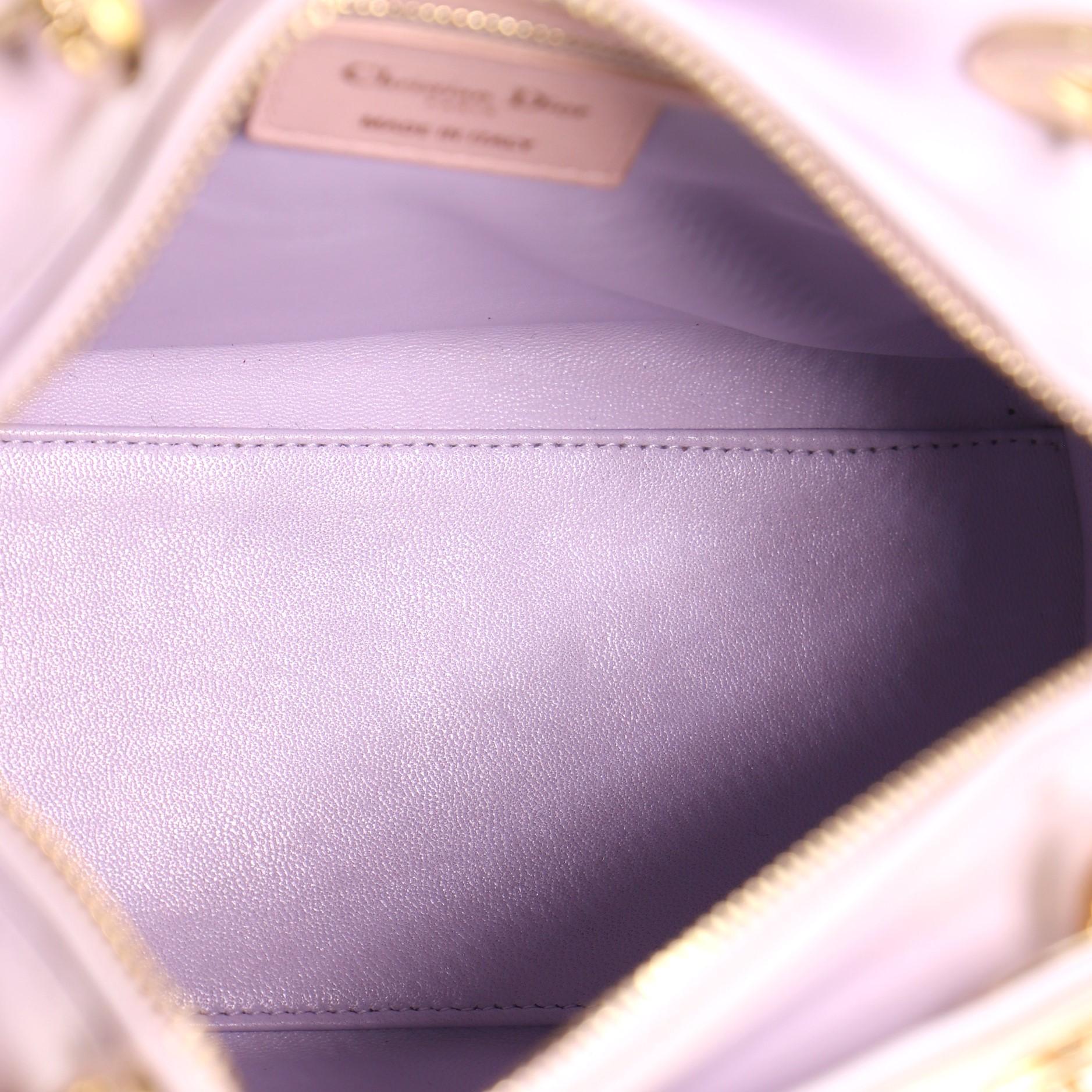 Christian Dior Tricolor Lady Dior Tasche Cannage Gestepptes Leder Medium für Damen oder Herren