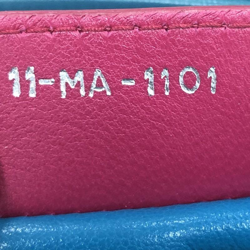 Christian Dior Tricolor Lady Dior Handbag Cannage Quilt Leather Medium 5