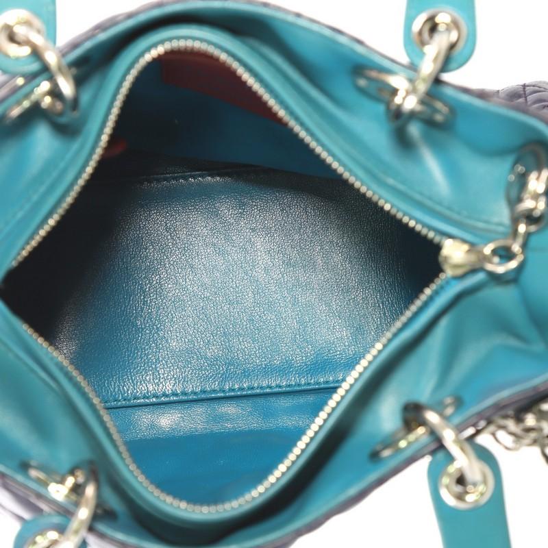 Women's or Men's Christian Dior Tricolor Lady Dior Handbag Cannage Quilt Leather Medium