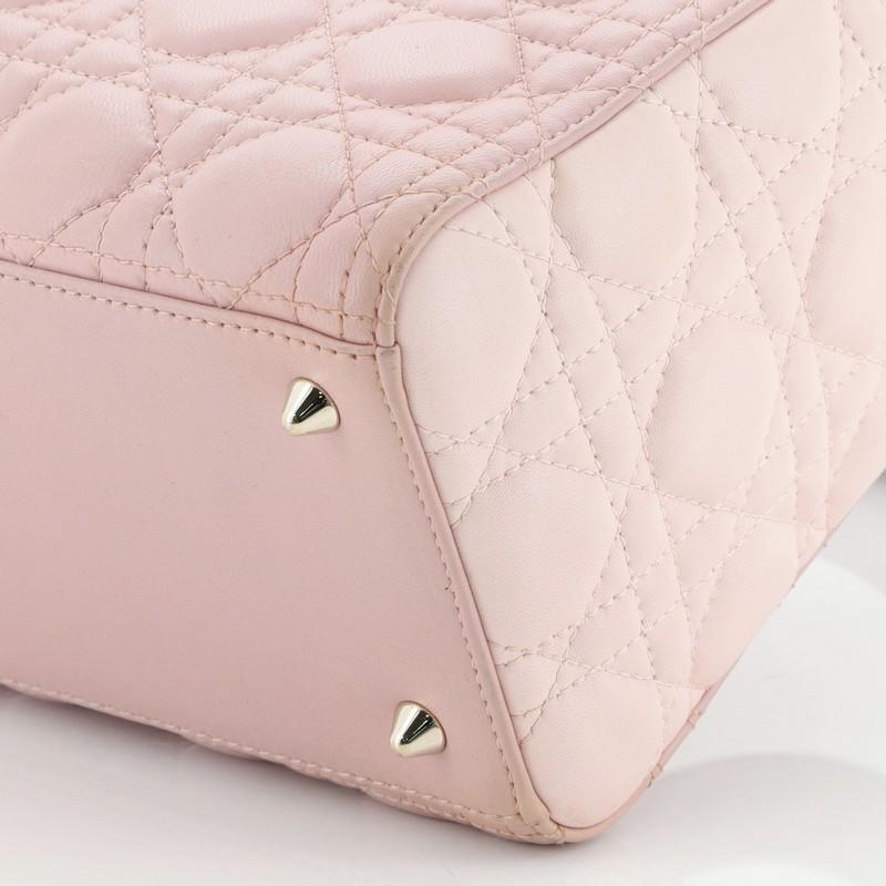 Christian Dior Tricolor Lady Dior Handbag Cannage Quilt Leather Medium 1
