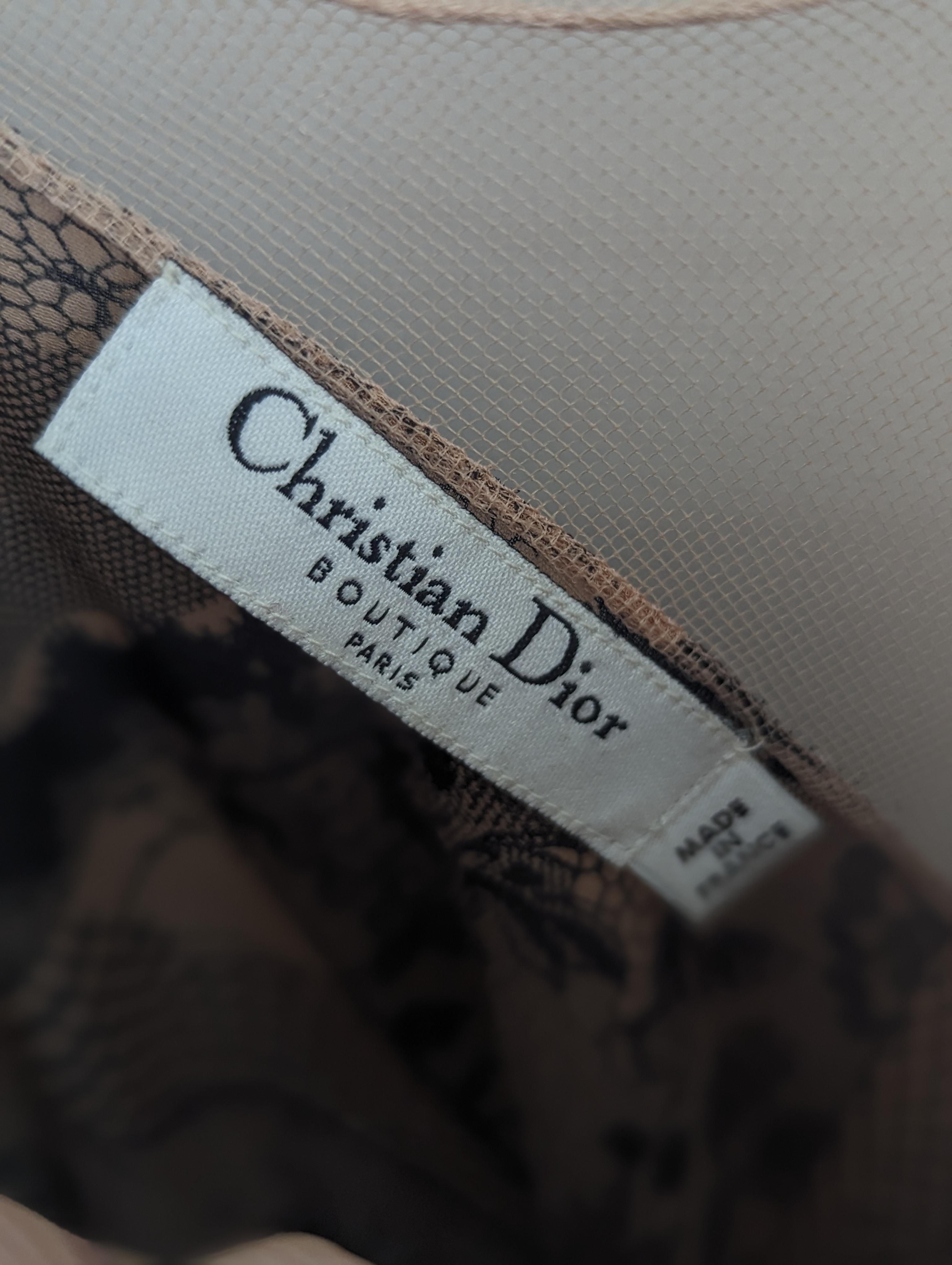 Christian Dior Trompe-l'oeil Print Silk Dress Spring 2006 Runway 9